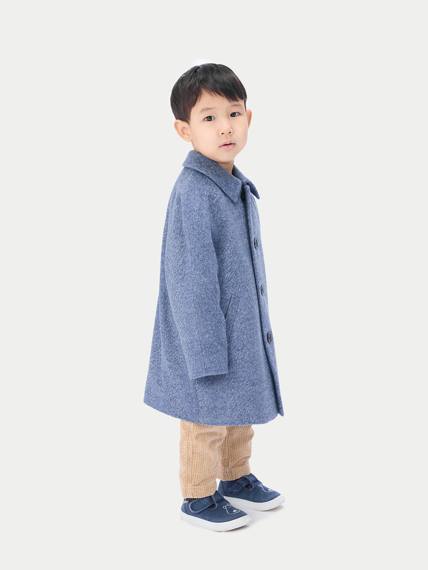 Manteau mongol 100% cachemire cousu pour enfant | GOBI Cashmere
