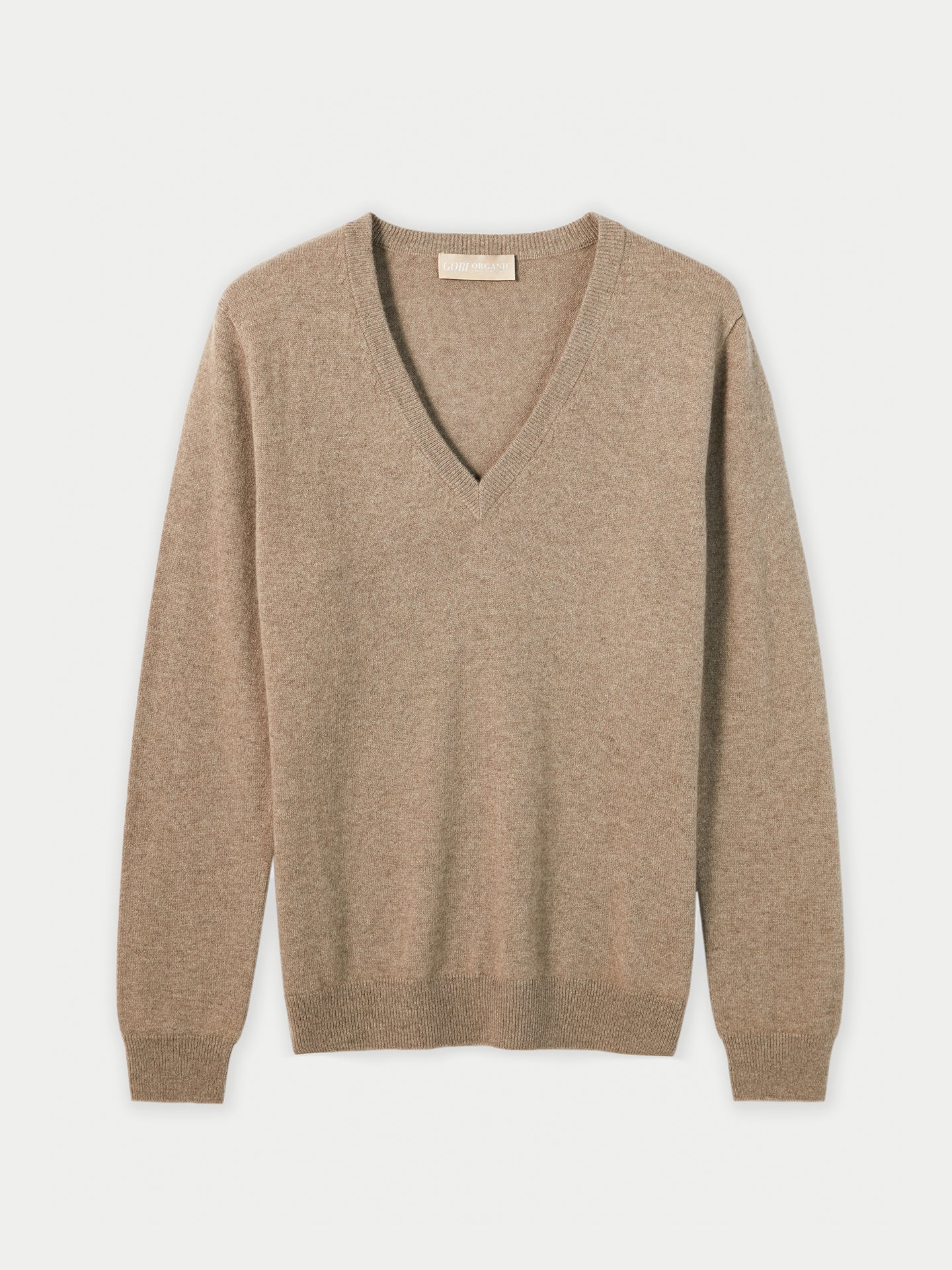 Pull col en V en Cachemire pour femmes Taupe - Gobi Cashmere