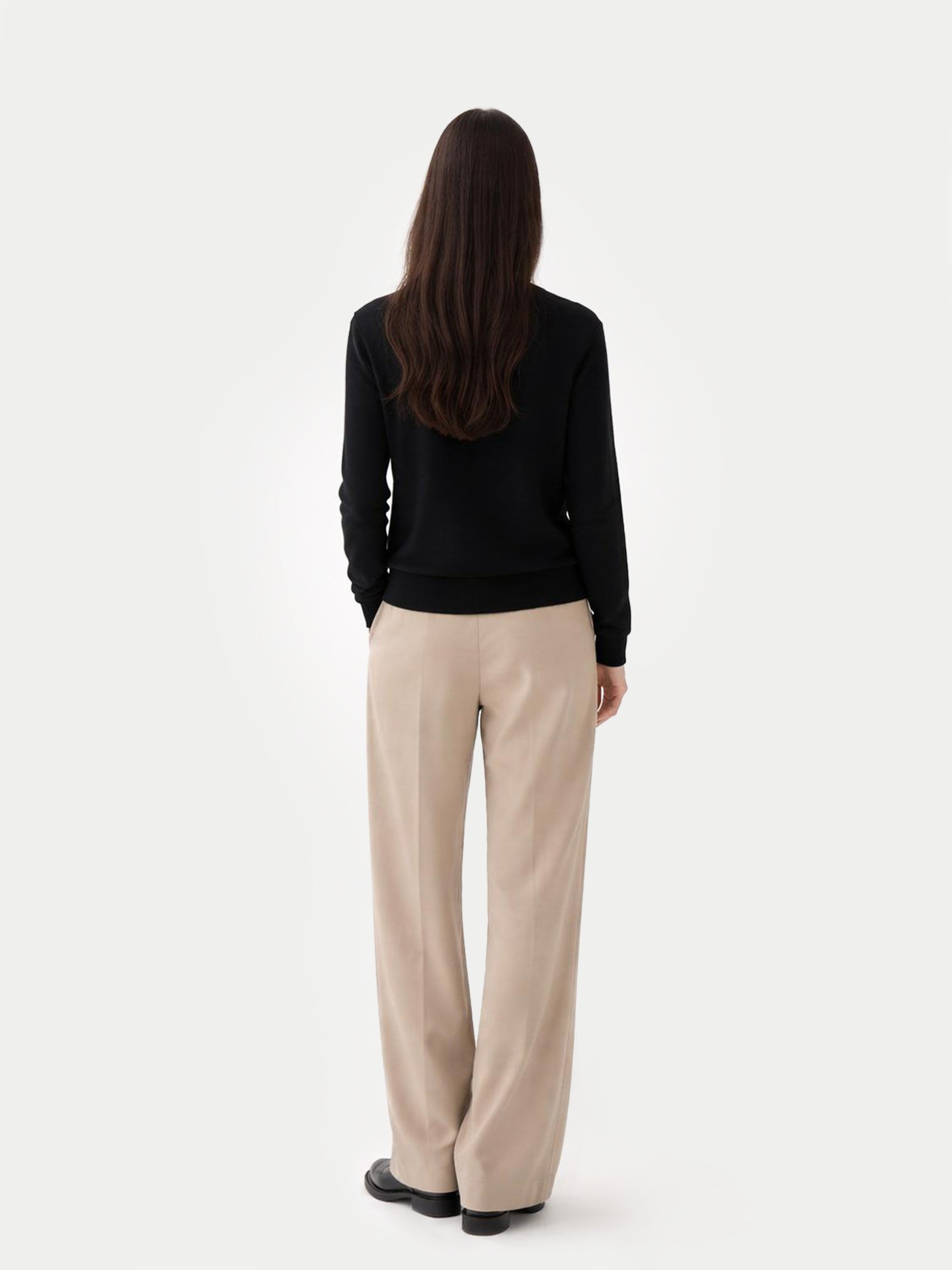 Cardigan col rond en cachemire Essential pour femmes Noir - Gobi Cashmere