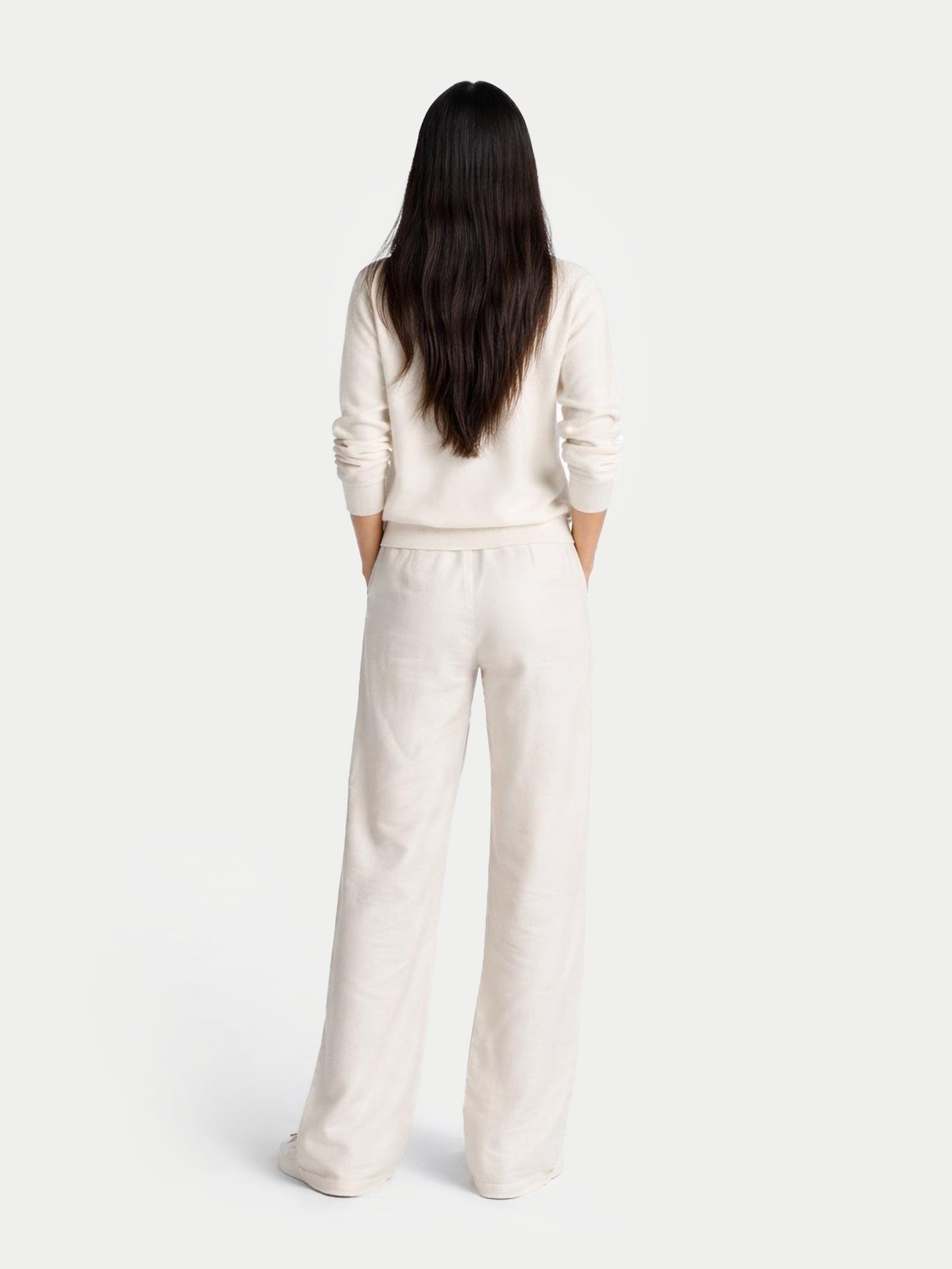 Pull col en V en cachemire Essential pour femmes Couleur Organique