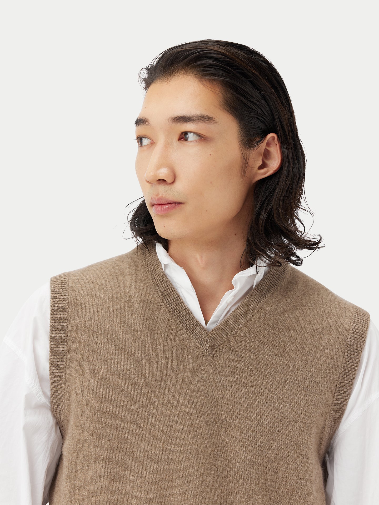 Gilet en cachemire pour homme couleur Taupe - Gobi Cashmere