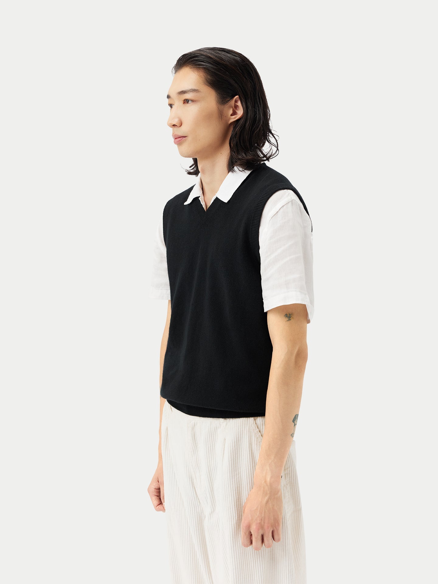 Gilet en cachemire pour homme couleur Noir - Gobi Cashmere