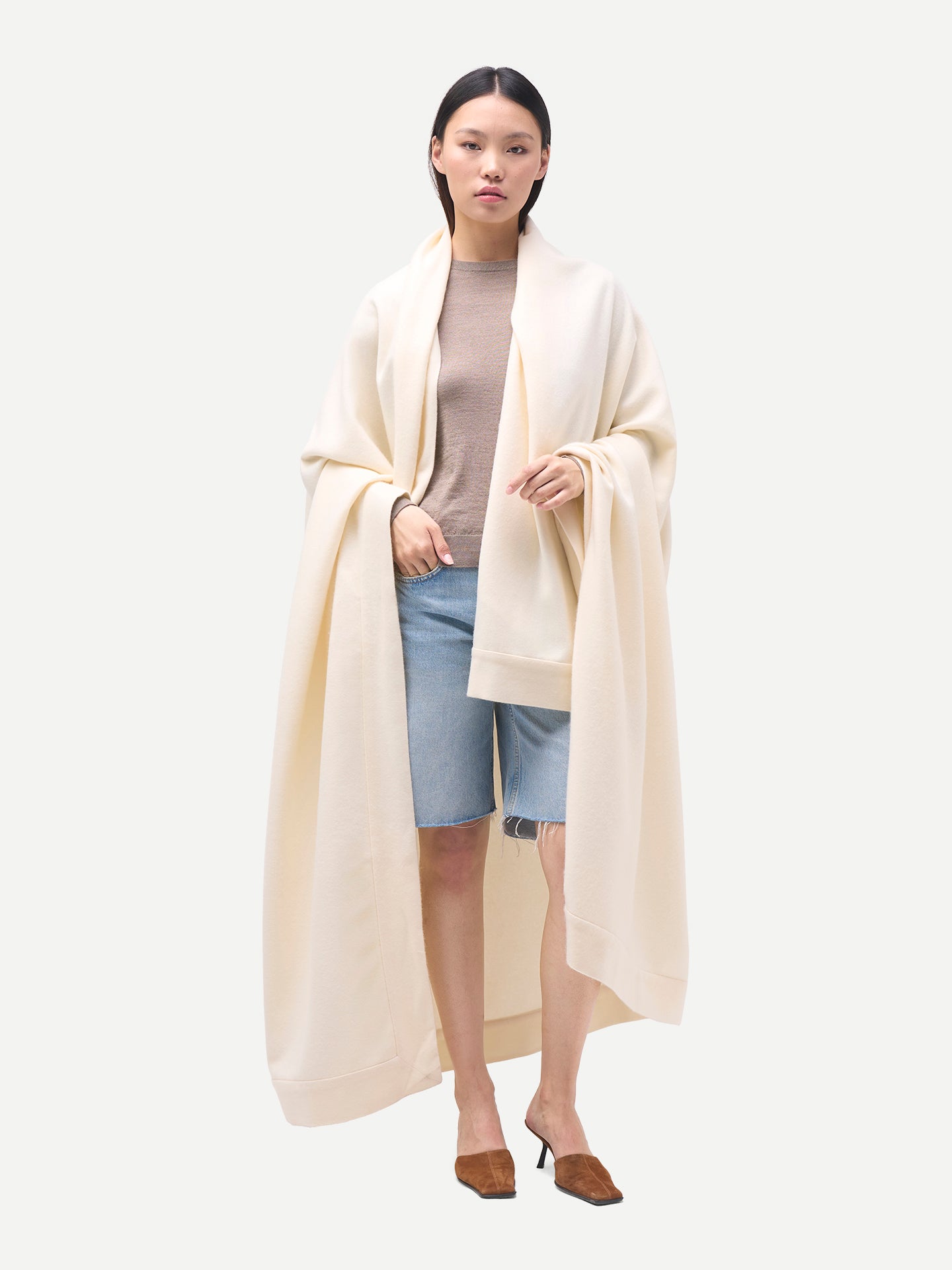 Plaid en cachemire tissé