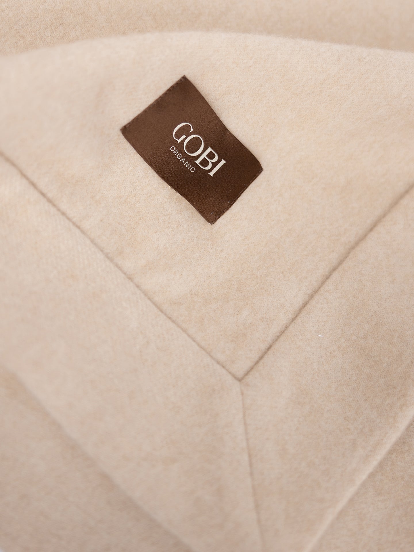 Plaid en cachemire Mongol 100 % couleur beige | GOBI Cashmere