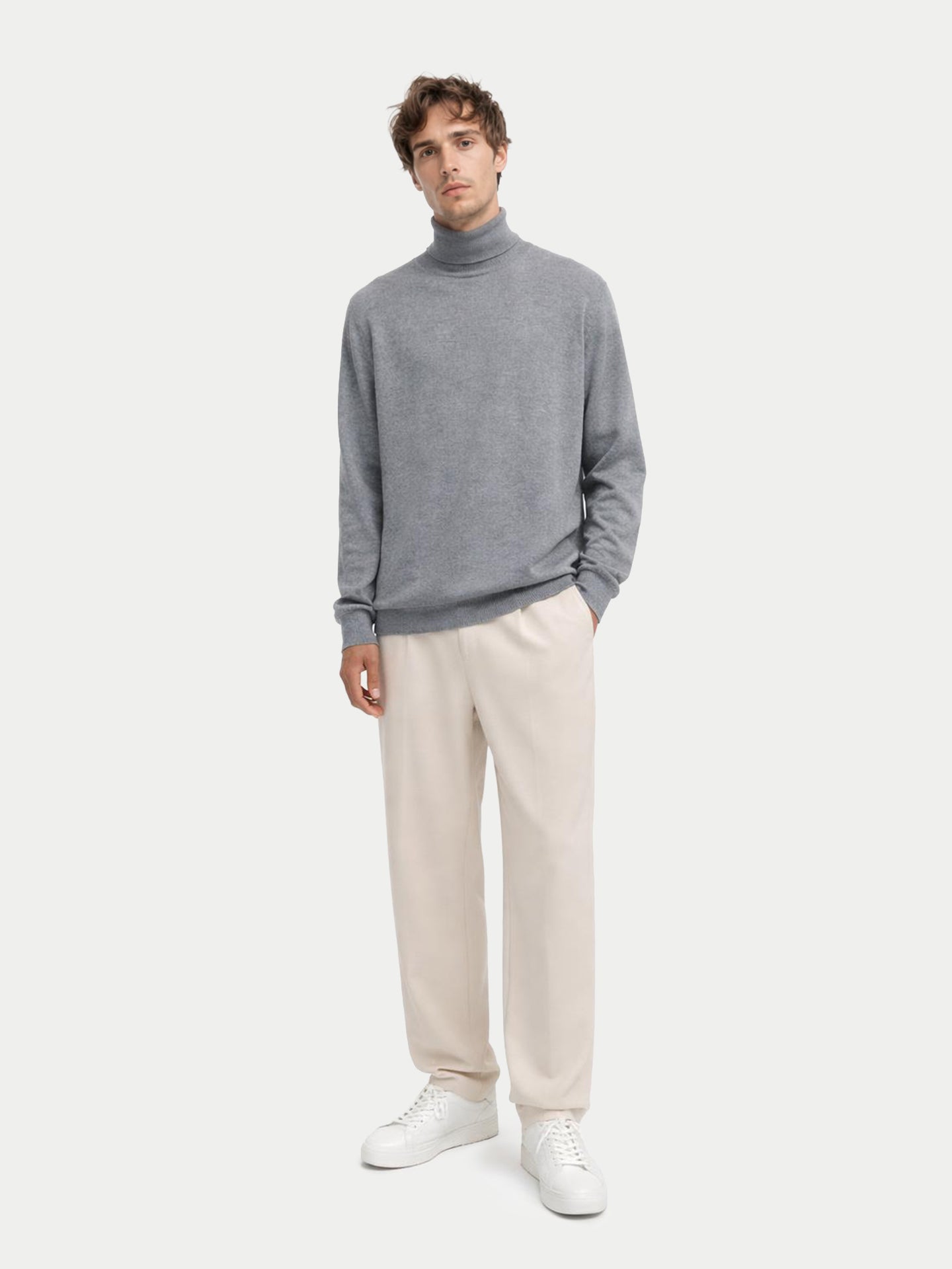 Pull col roulé en cachemire Essential pour hommes
