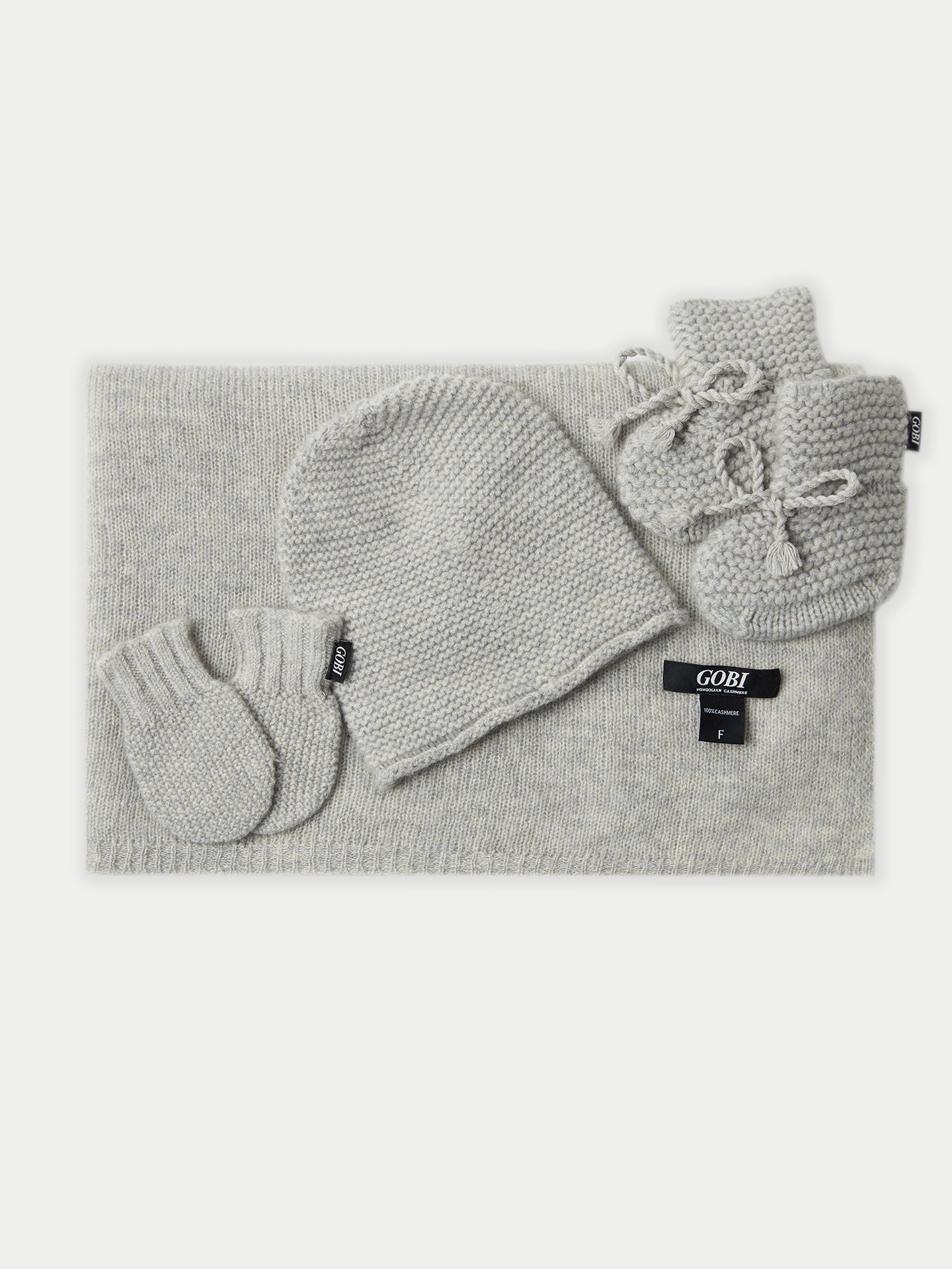 Ensemble pour bébé en cachemire Gris - Gobi Cashmere