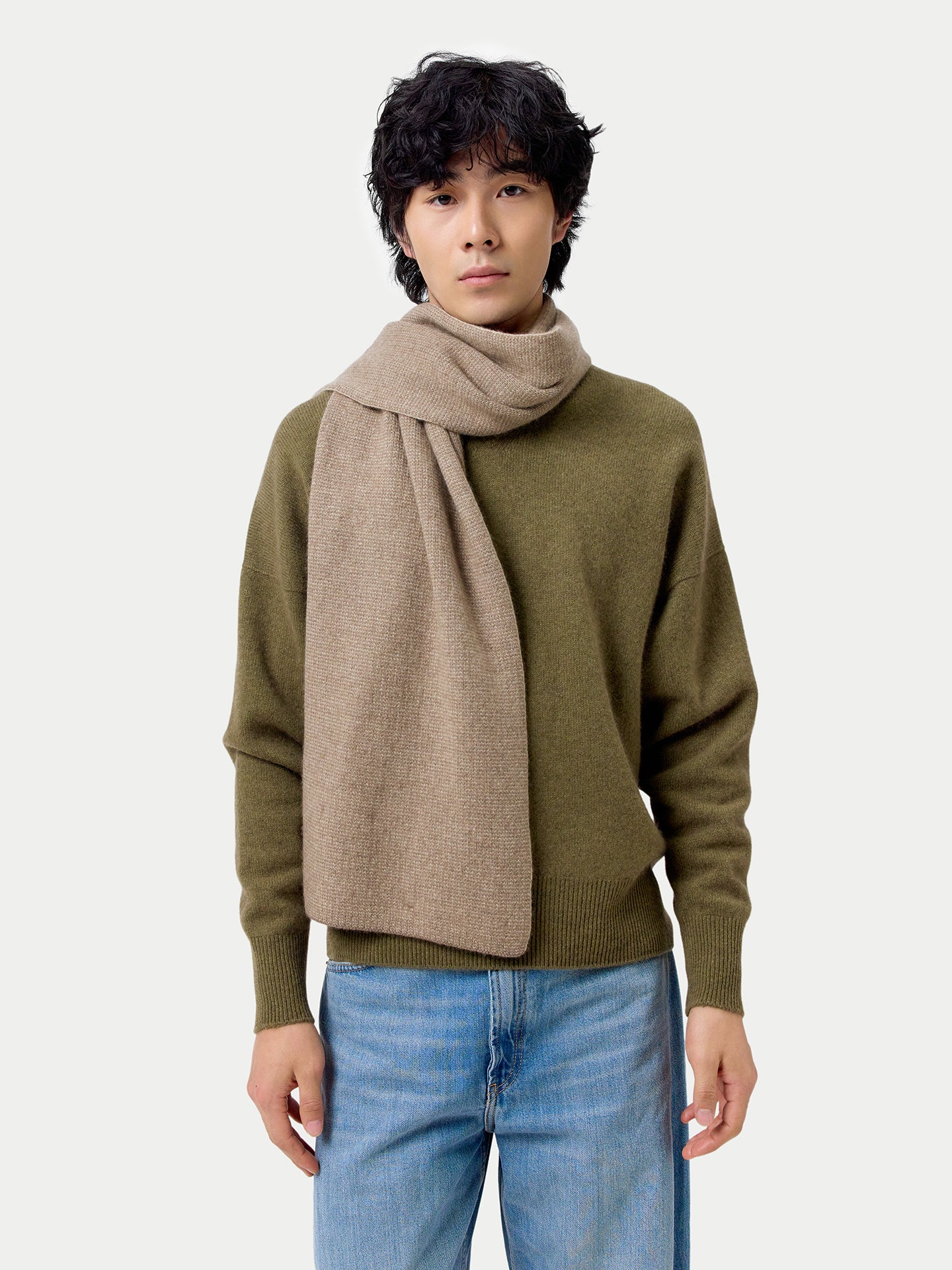 Écharpe Réversible en Cachemire Couleur Organique