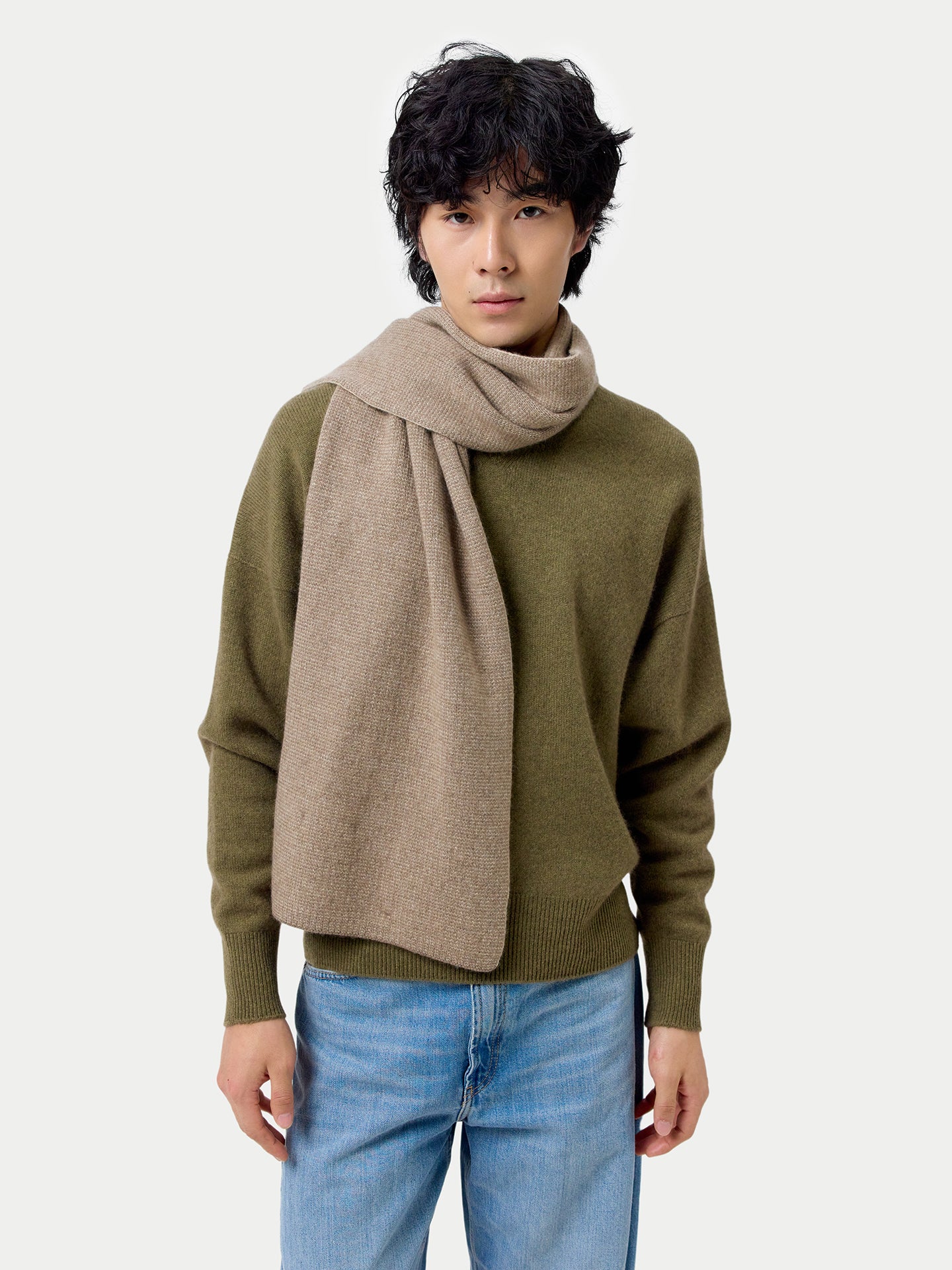 Écharpe Réversible en Cachemire Couleur Organique