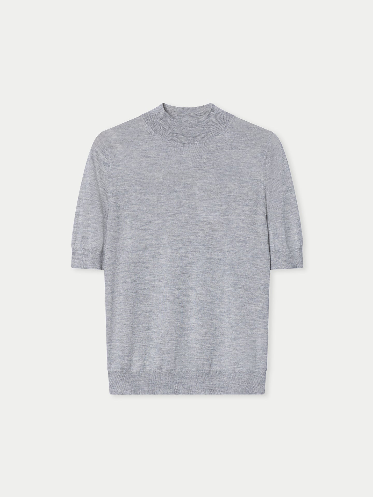 Chemise en cachemire et soie à col montant