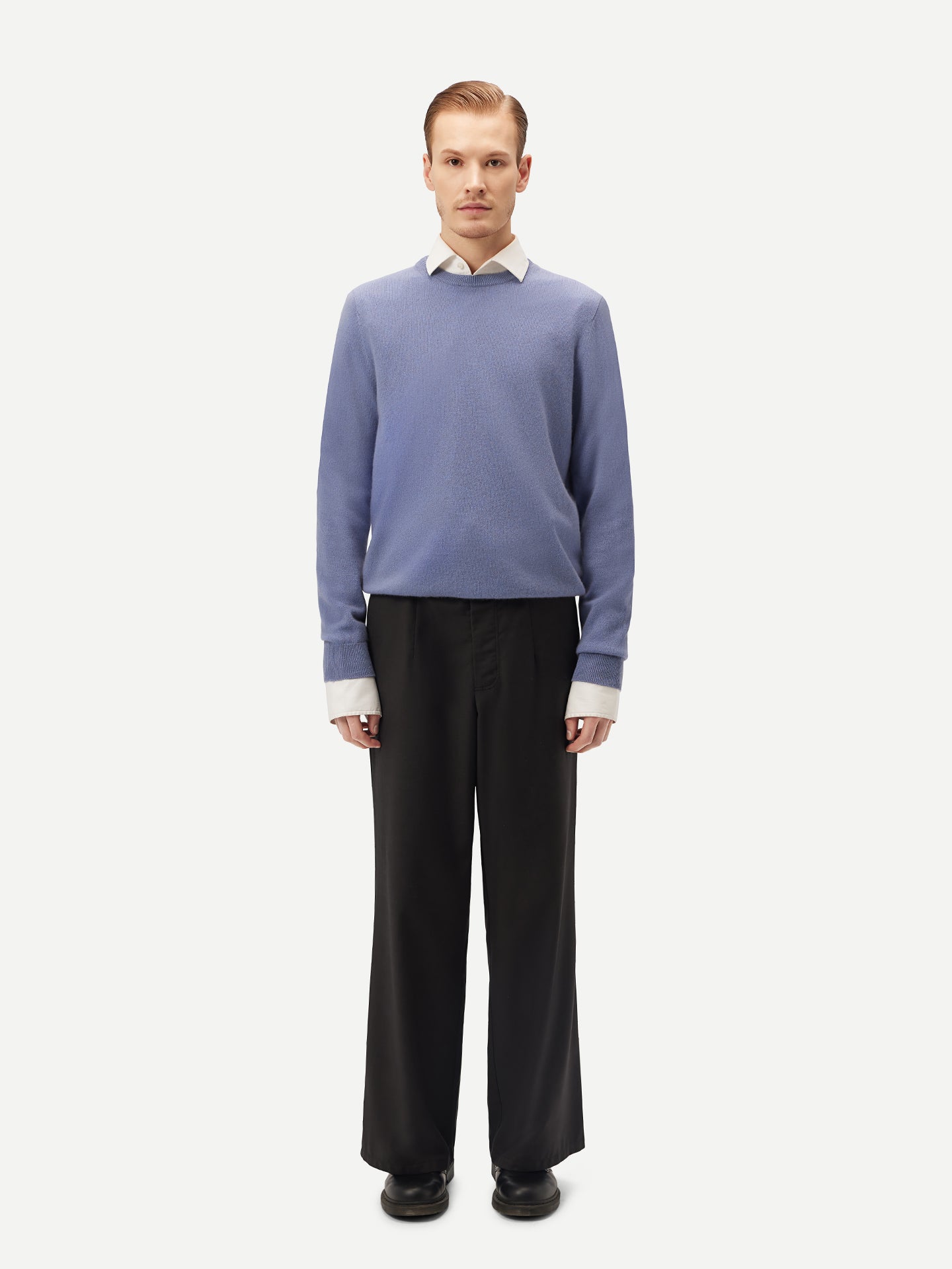 Pull col rond en Cachemire pour hommes Marin - Gobi Cashmere