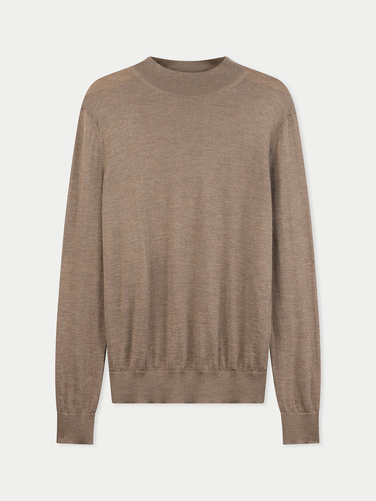 Pull homme en cachemire et soie à col montant