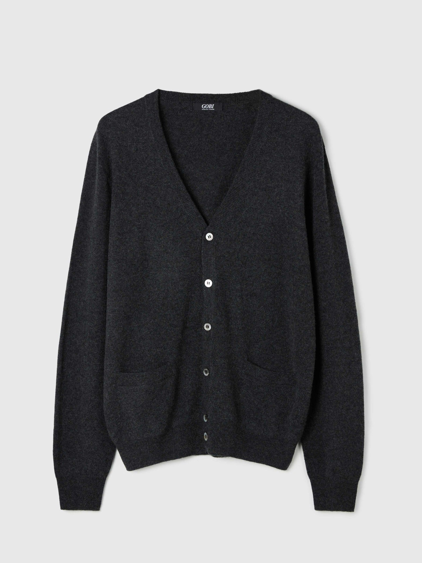 Cardigan a col V en Cachemire pour hommes gris - Gobi Cashmere