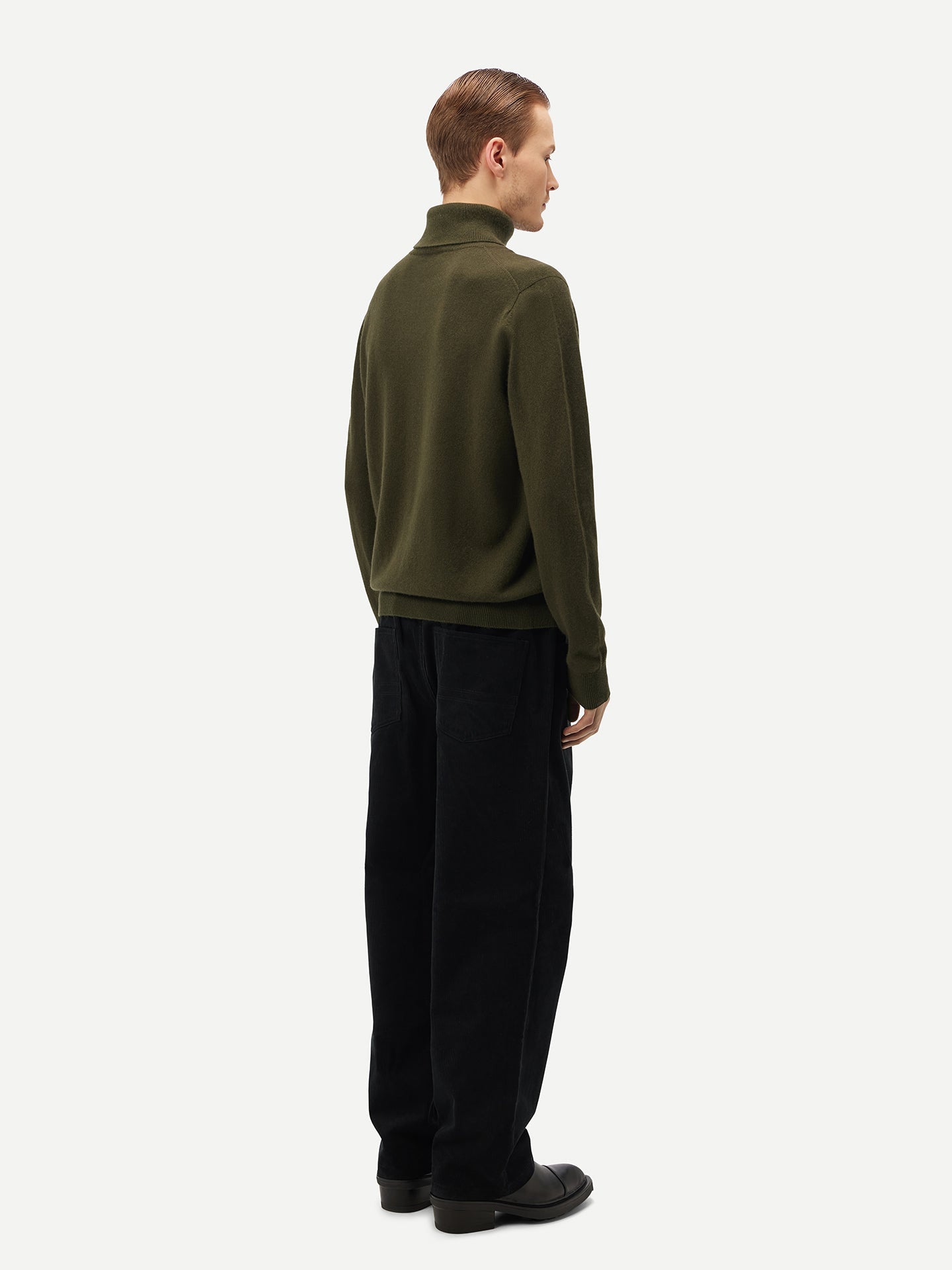 Col roulé homme en cachemire pour hommes Vert - Gobi Cashmere