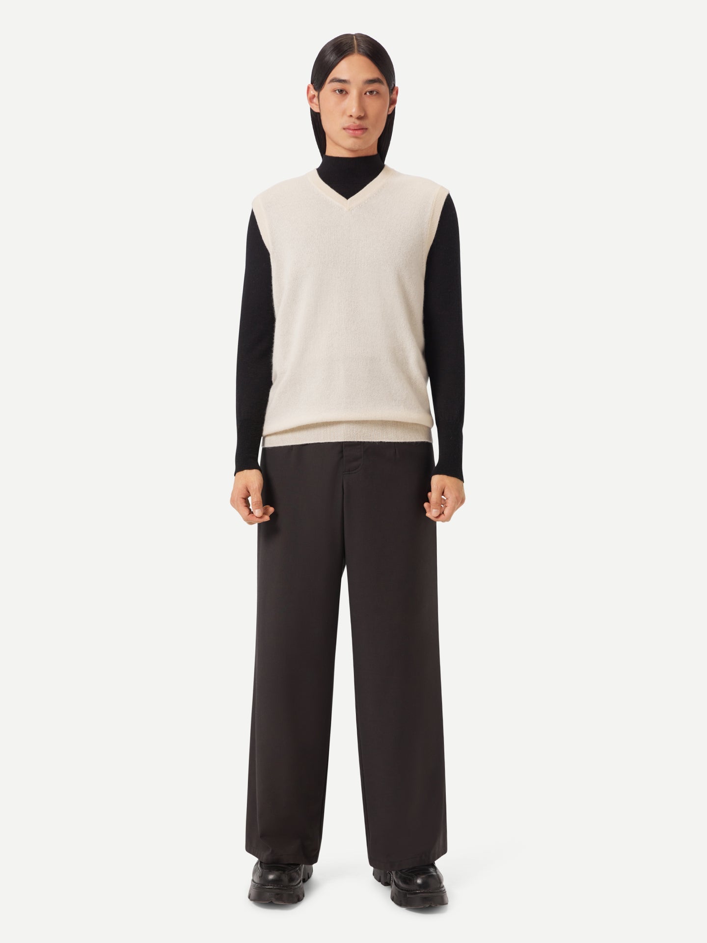 Gilet en cachemire pour homme couleur Blanc - Gobi Cashmere