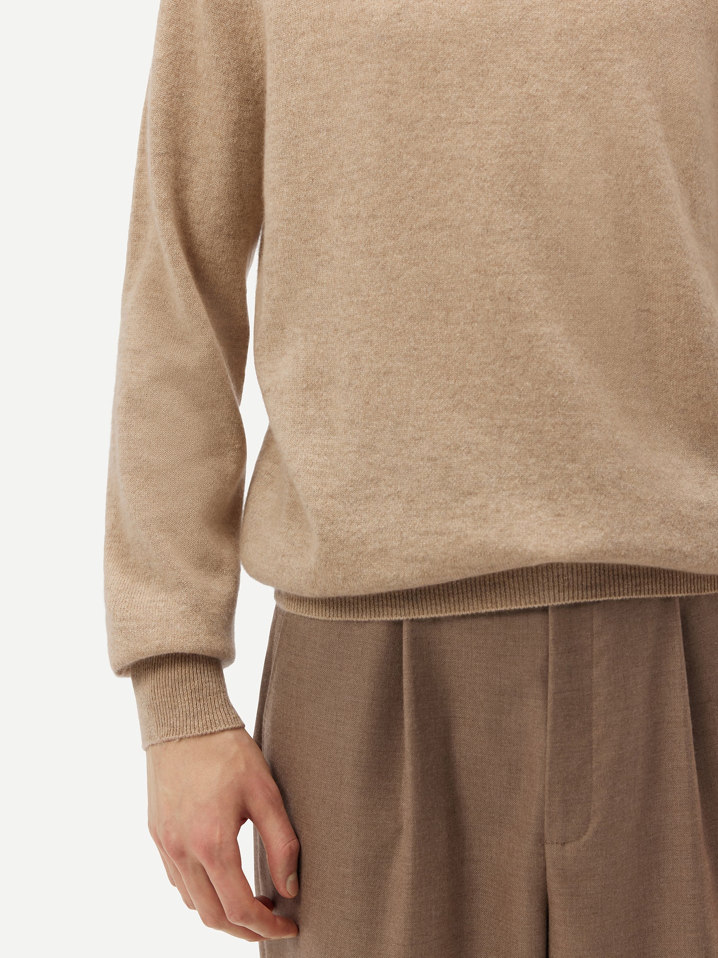 Col haut homme en cachemire Taupe - Gobi Cashmere