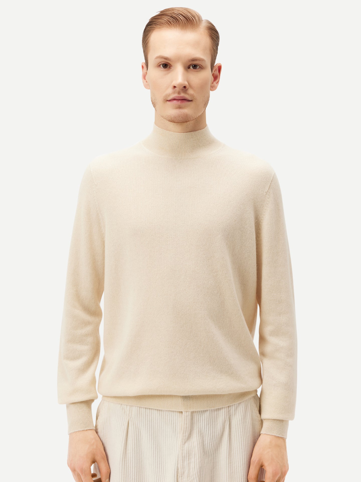 Col haut homme en cachemire Blanc - Gobi Cashmere