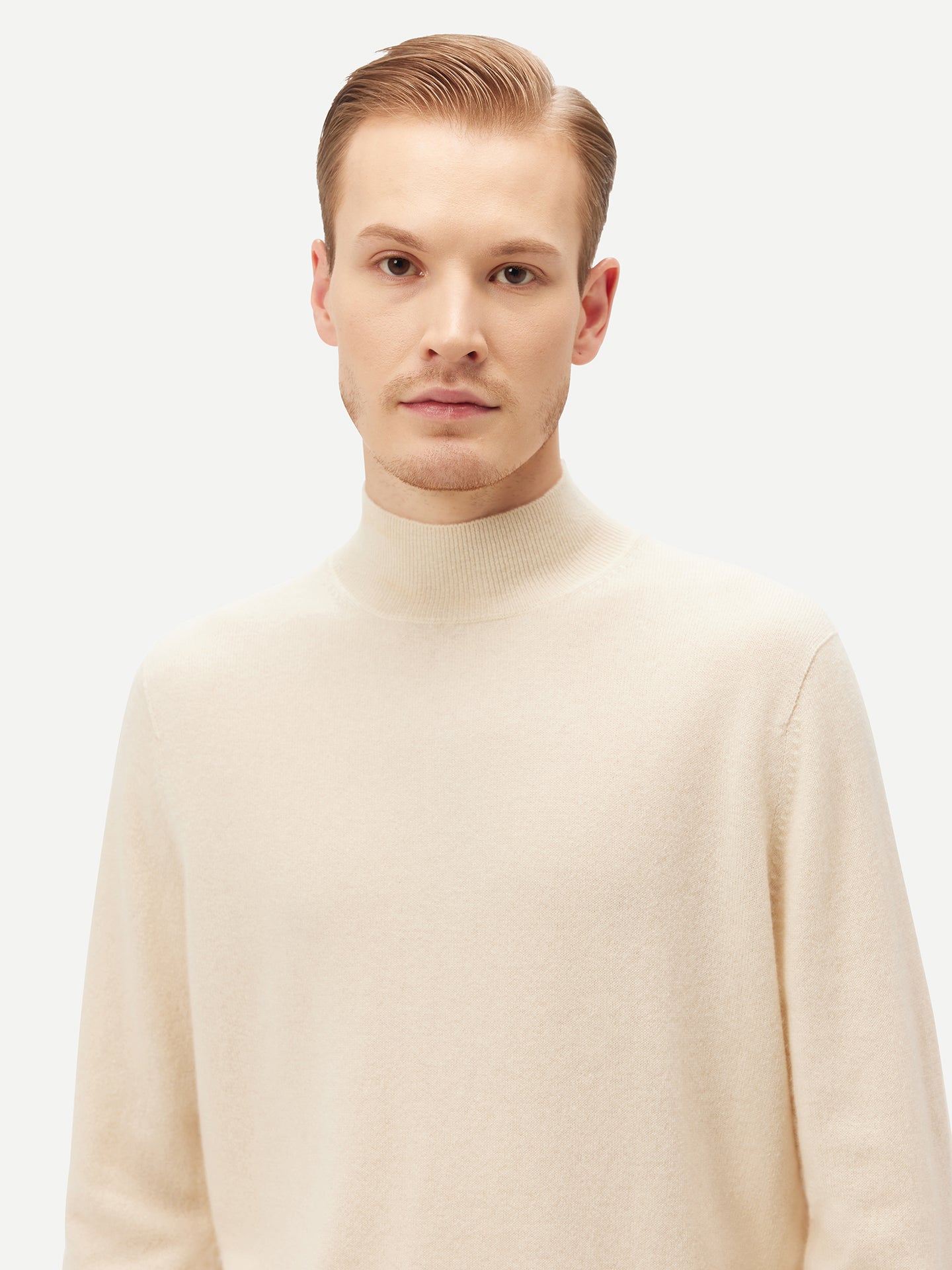 Col haut homme en cachemire Blanc - Gobi Cashmere