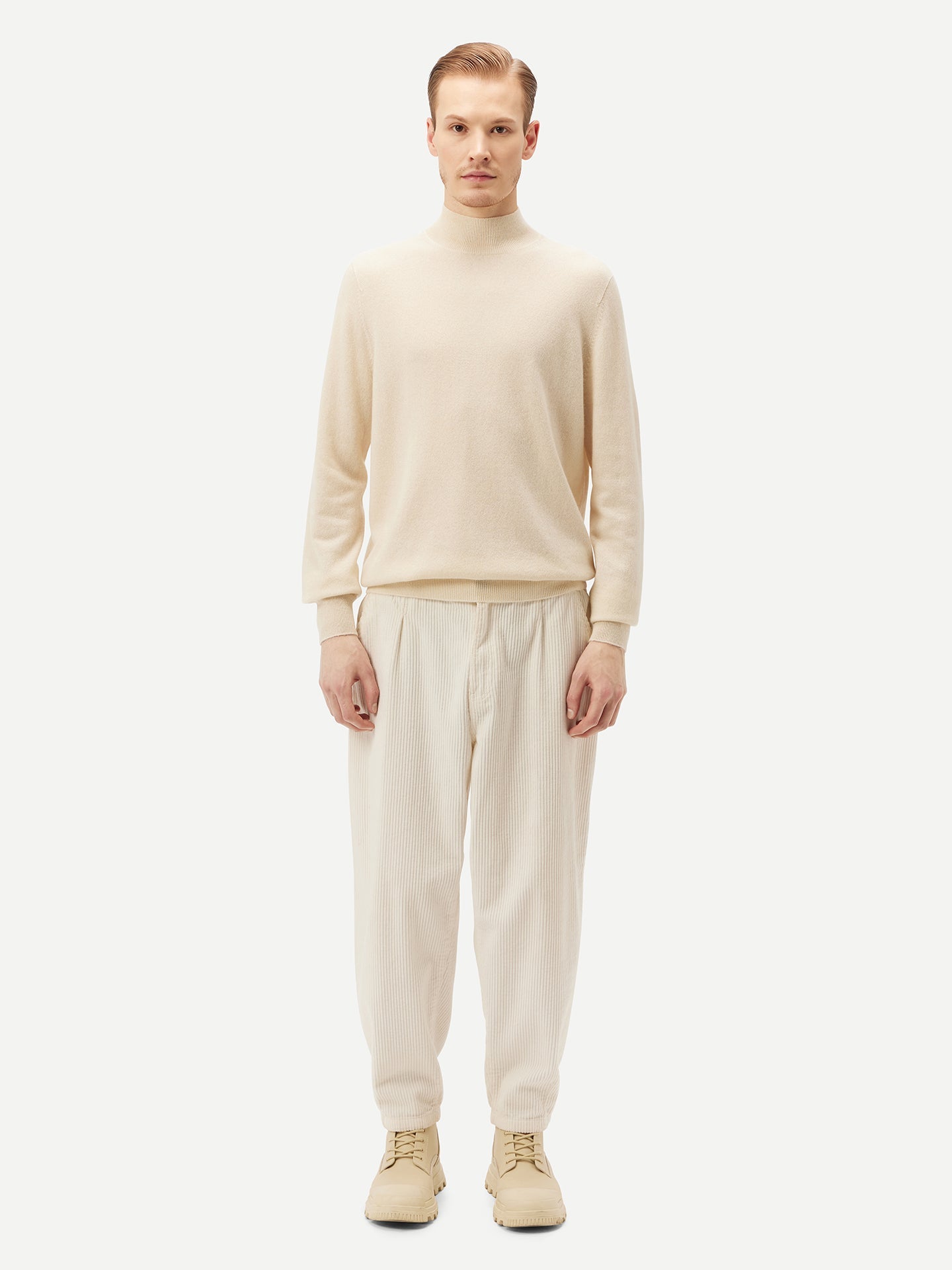 Col haut homme en cachemire Blanc - Gobi Cashmere