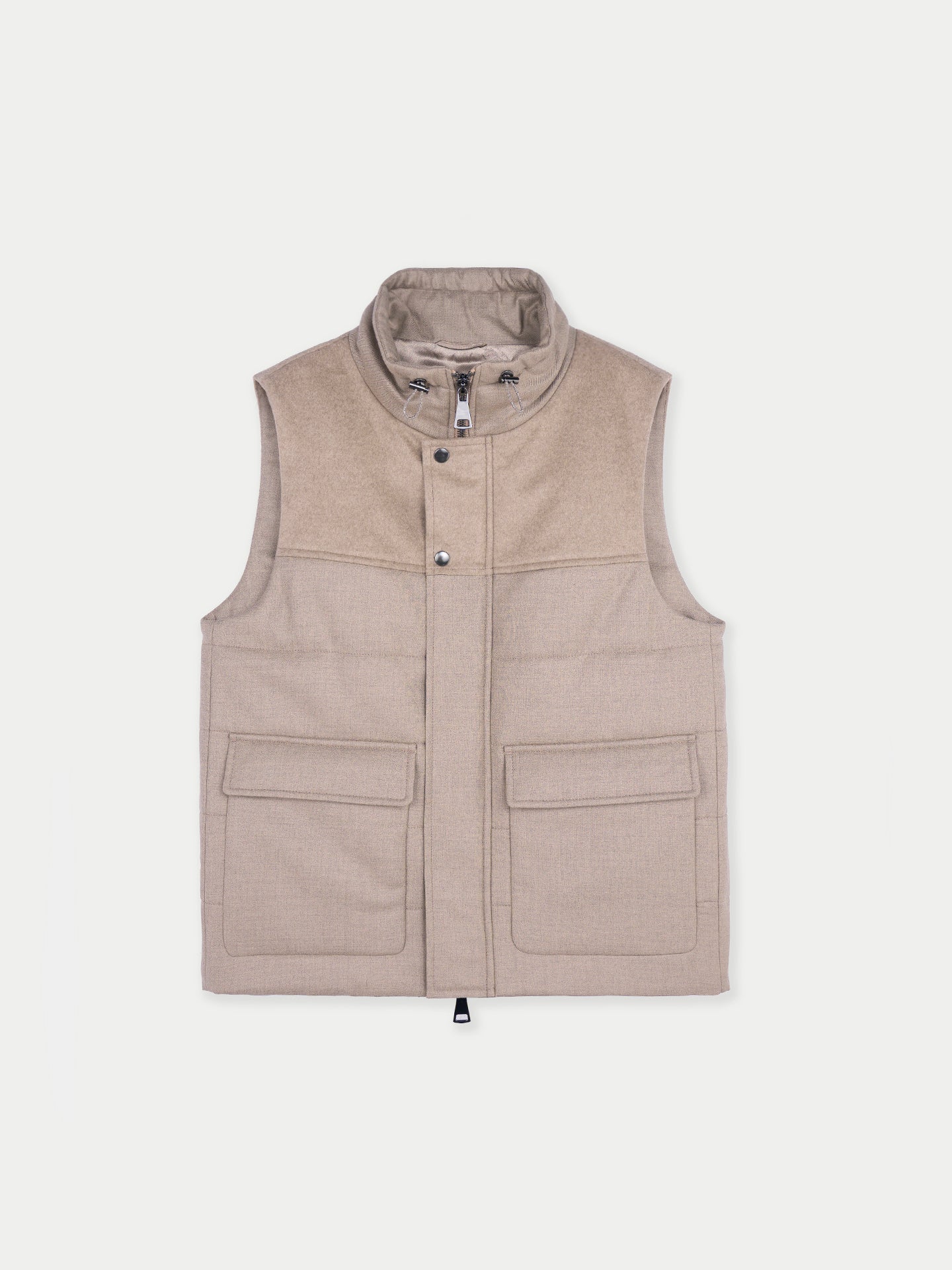 Gilet zippé en cachemire Taupe - Gobi Cashmere