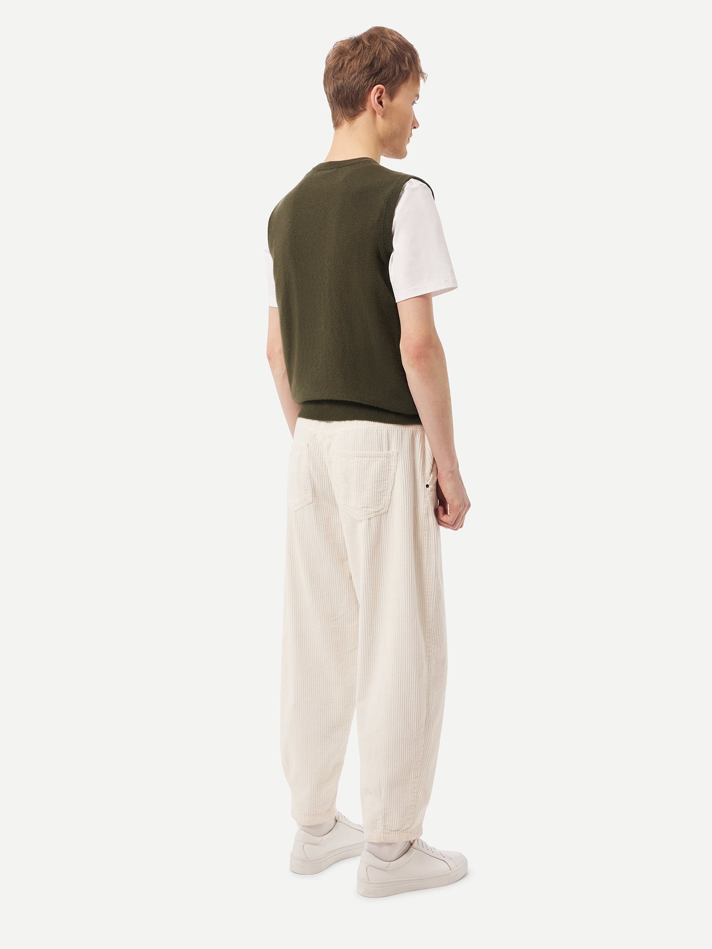 Men's Cashmere Vest Capulet Olive - Gobi Cashmere