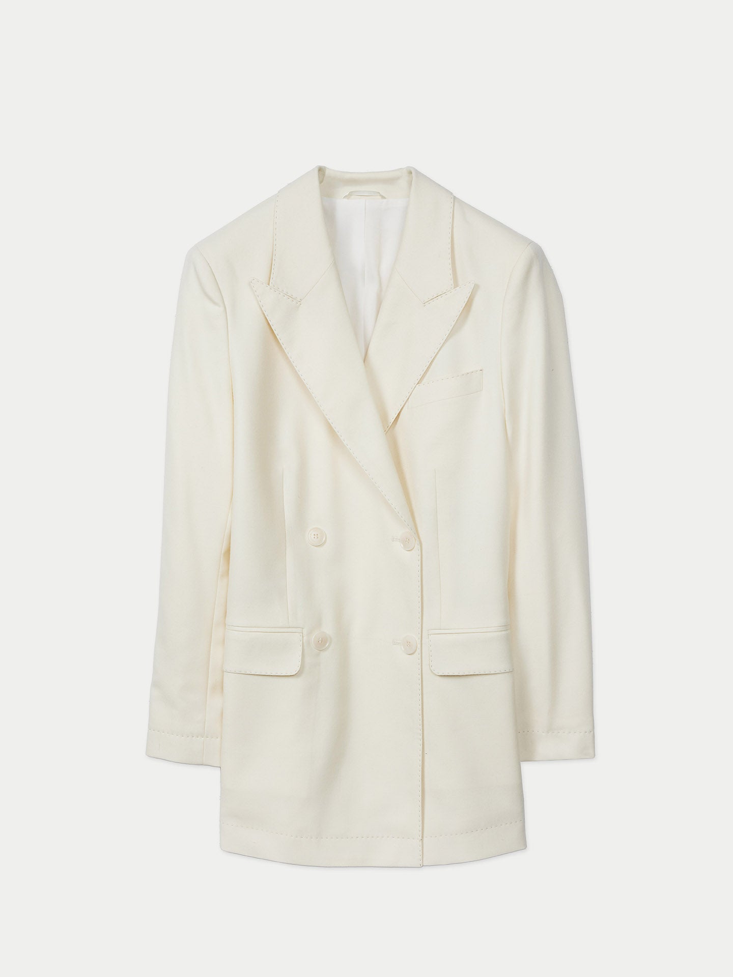 Blazer homme en cachemire, boutonnage croisé Couleur Organique