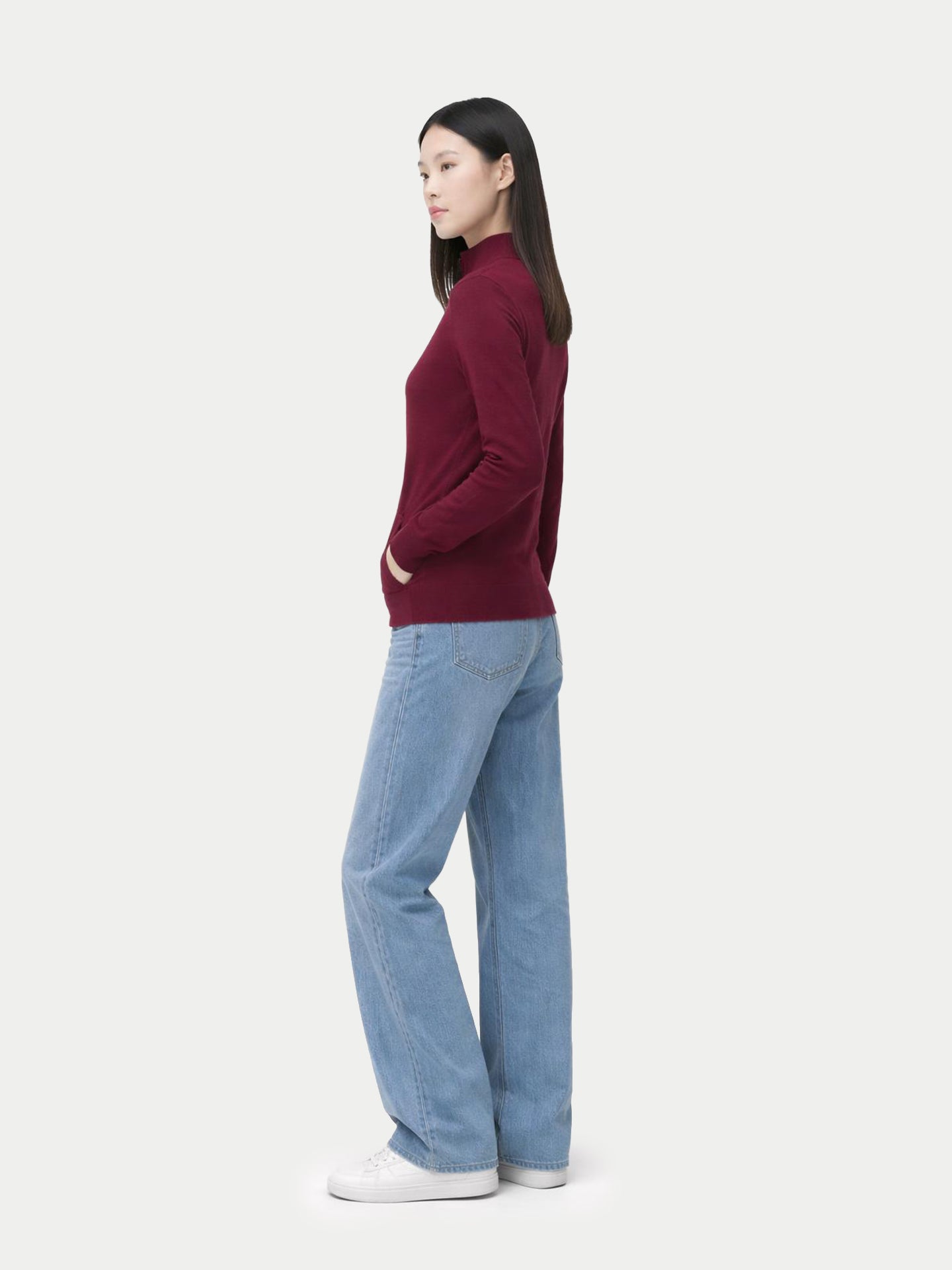 Cardigan zippé en cachemire Timeless pour femmes