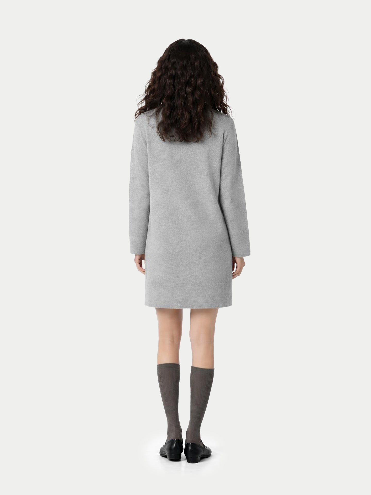 Robe en Cachemire Sans Coutures à Col Rond