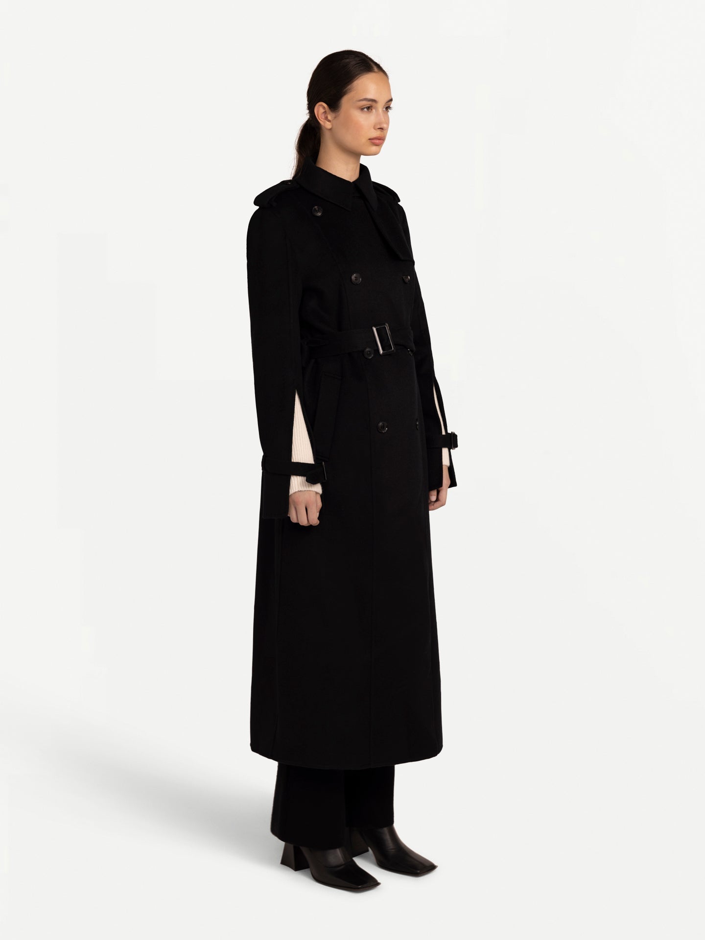 GOBI Manteau long en cachemire noir - Gobi Cashmere
