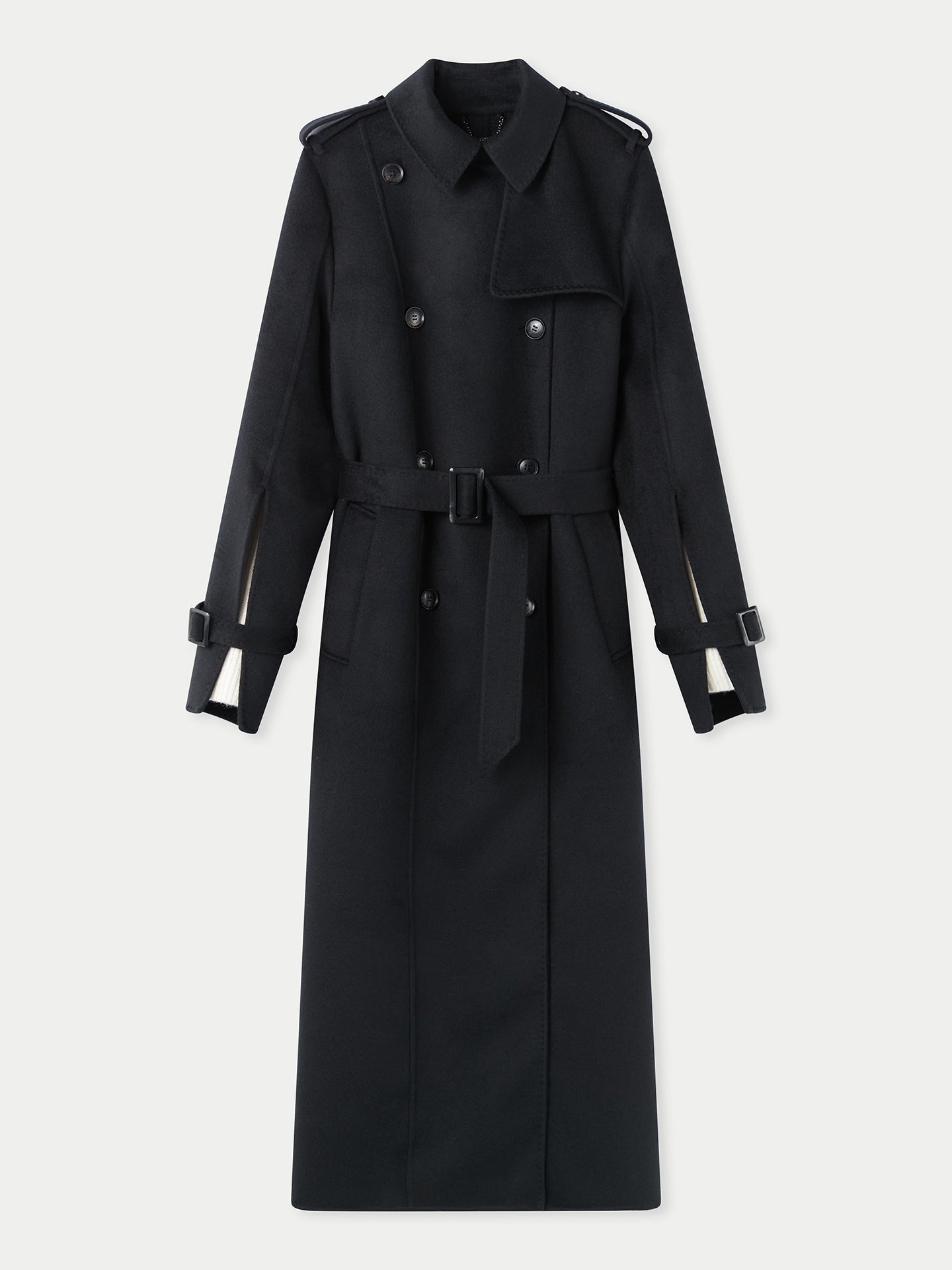 GOBI Manteau long en cachemire noir - Gobi Cashmere