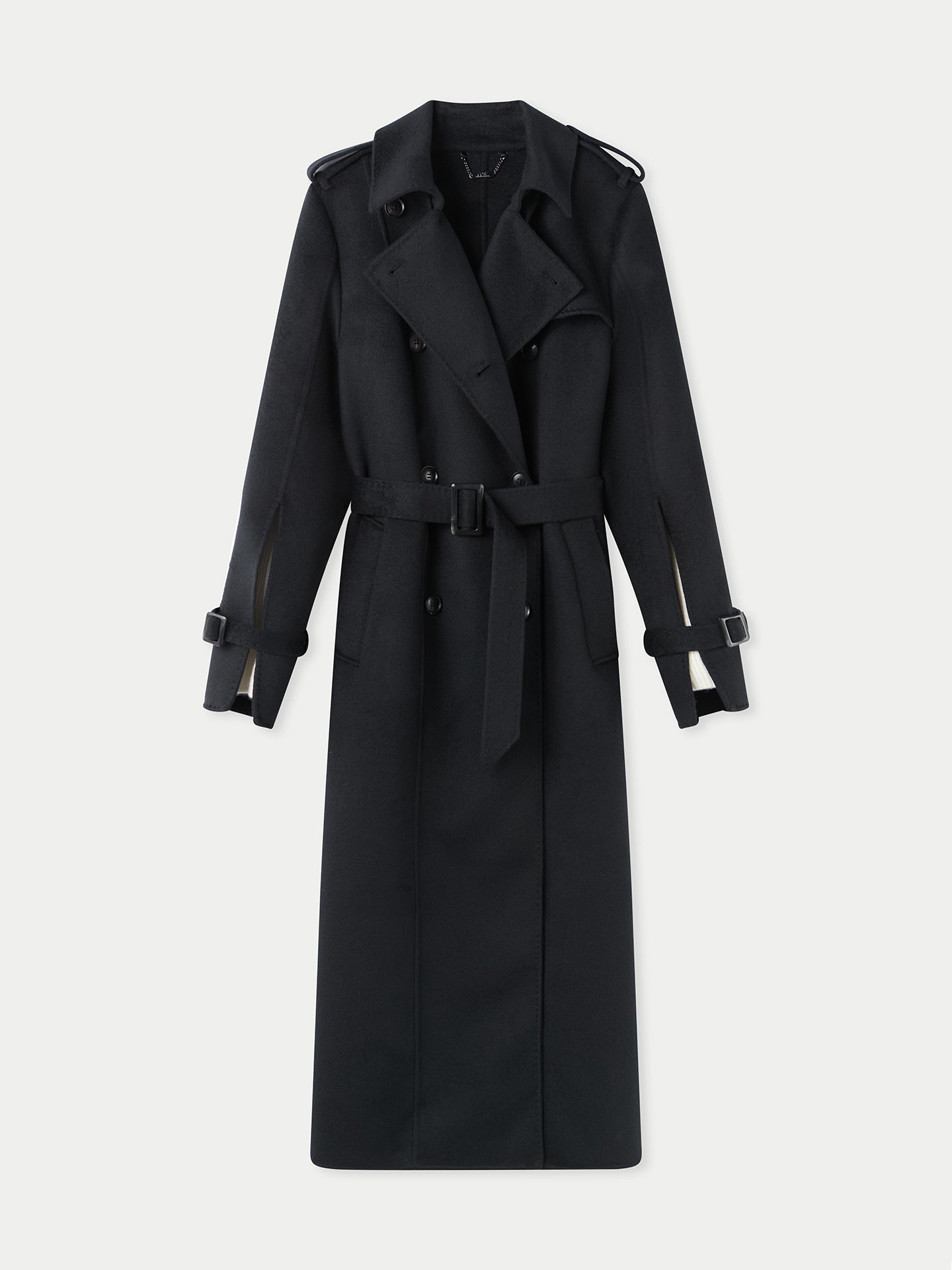 GOBI Manteau long en cachemire noir - Gobi Cashmere