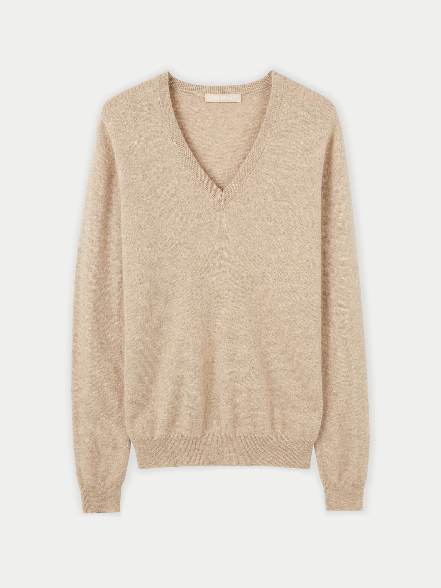 Pull col en V en Cachemire pour femmes Taupe - Gobi Cashmere