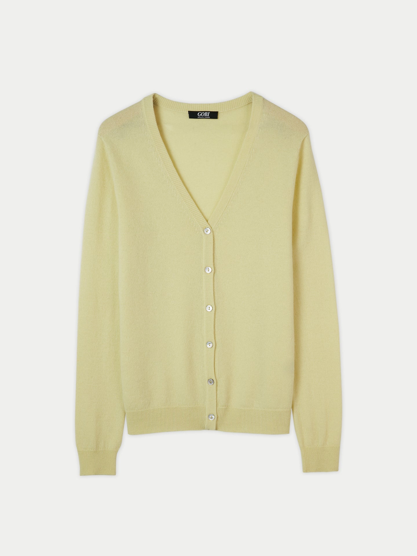 Cardigan col en V en Cachemire pour femmes vert - Gobi Cashmere
