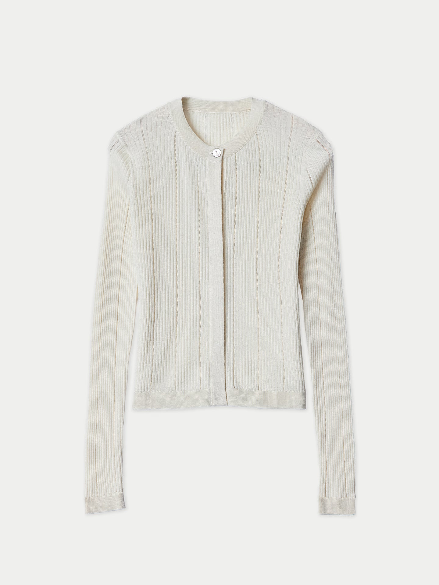 Cardigan en soie de cachemire à boutons cachés