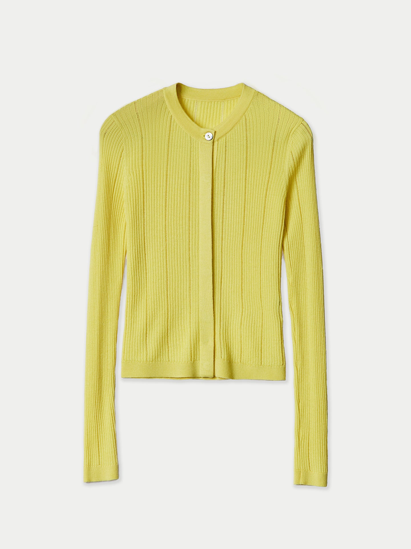 Cardigan en soie de cachemire à boutons cachés