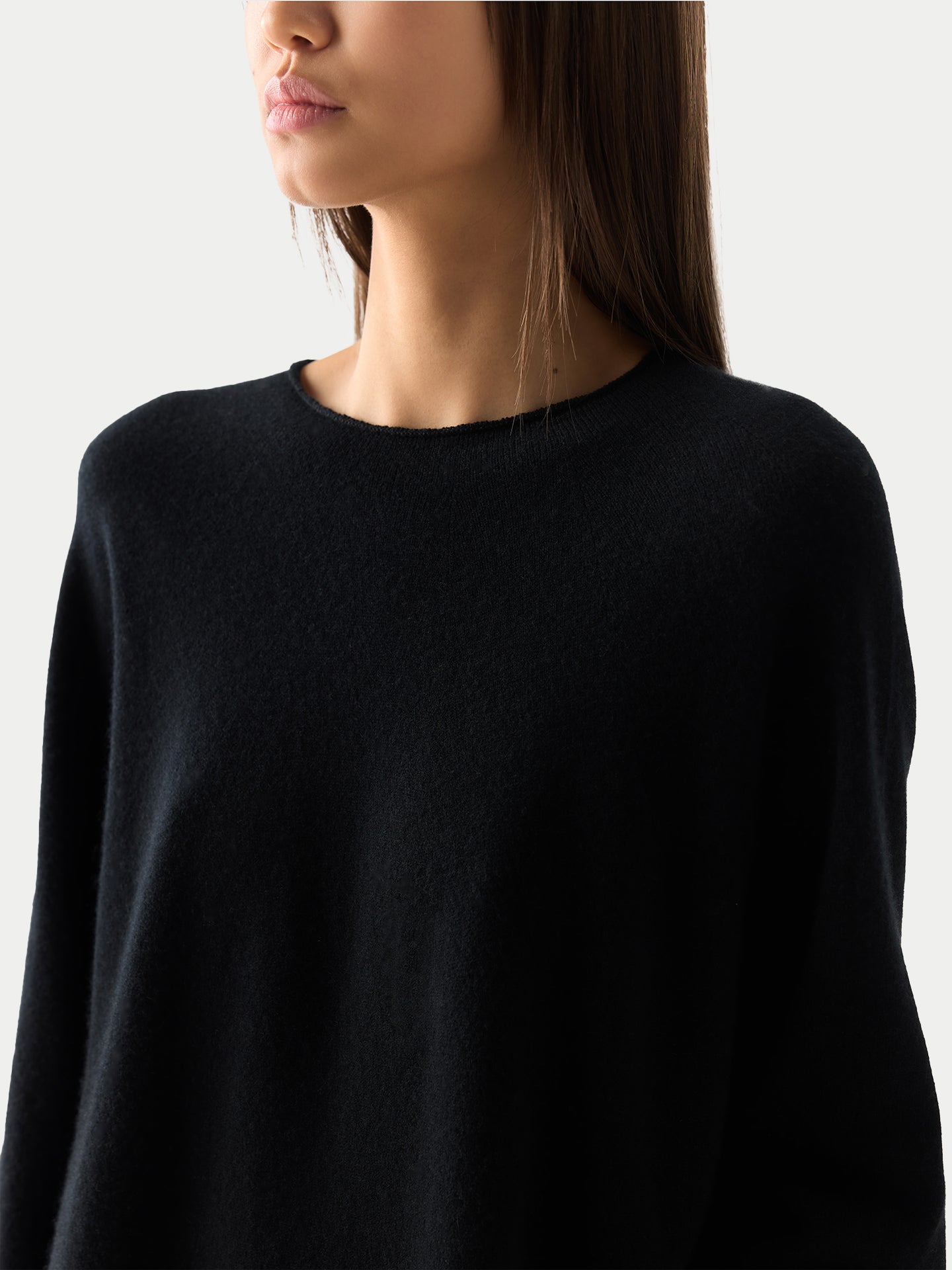 Robe Cachemire Femme Maxi À Fente couleur noir | GOBI Cashmere