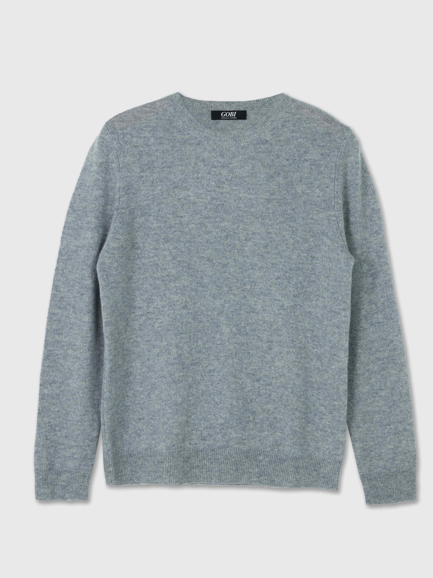 Cachemire léger pour femme Poids Basique Col Rond Gris - Gobi Cashmere