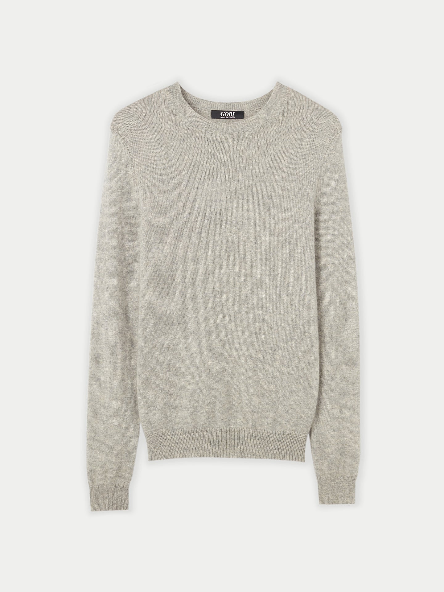 Cachemire léger pour femme Poids Basique Col Rond Gris - Gobi Cashmere