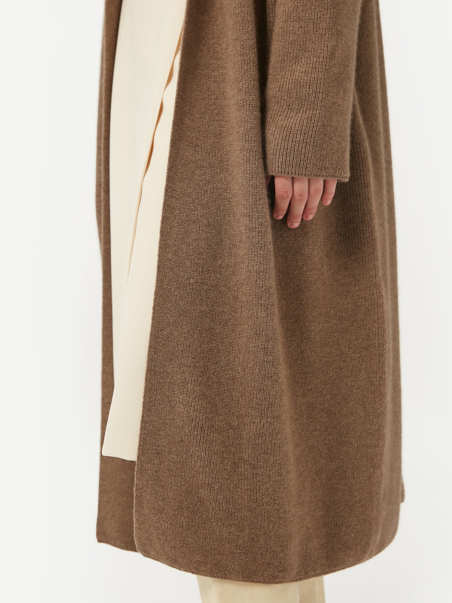 Cardigan long - Cachemire organique - GOBI Touch of Nature Taupe - Gobi Cashmere