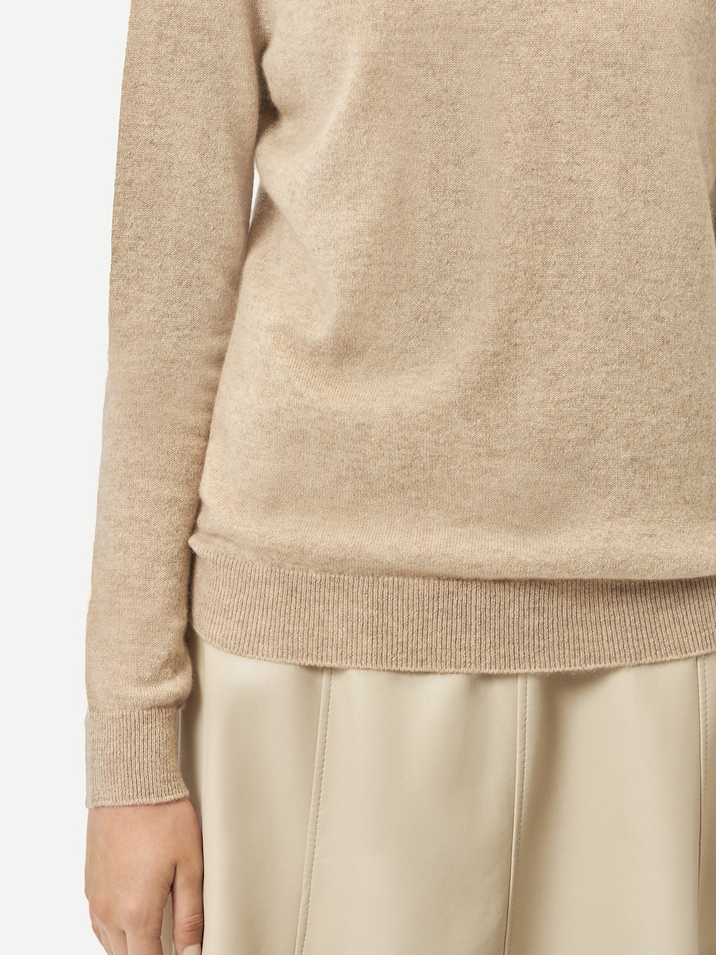 Pull col haut en Cachemire pour femmes Taupe - Gobi Cashmere