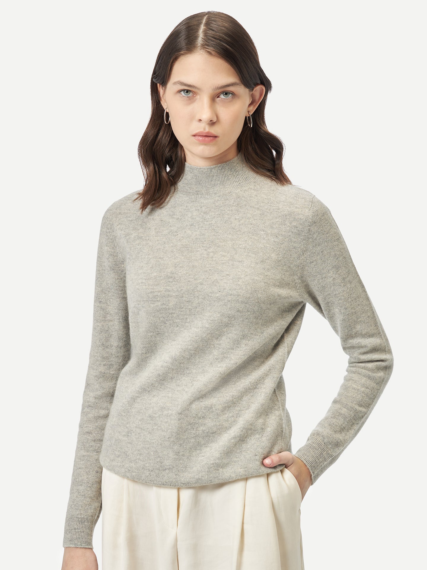 Pull col haut en Cachemire pour femmes - Gobi Cashmere