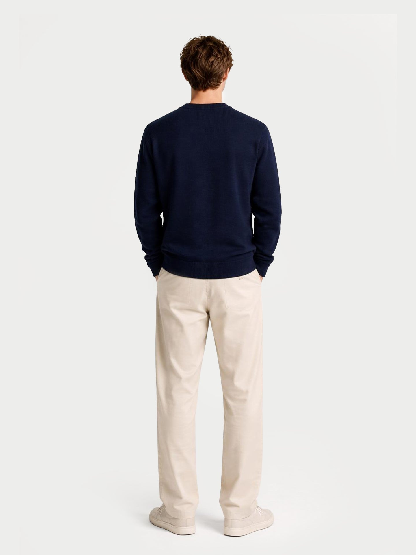 Pull col rond en cachemire Essential pour hommes