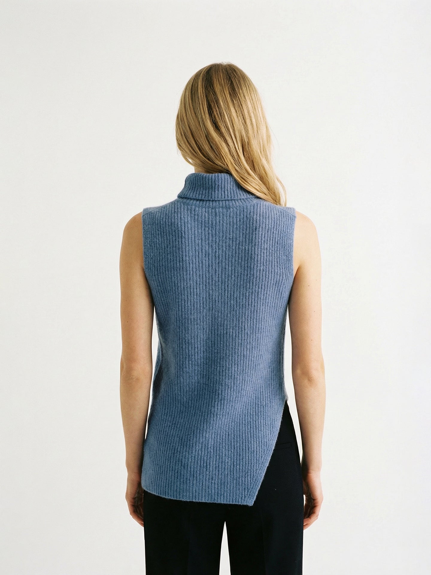 Gilet en Cachemire à Col Roulé