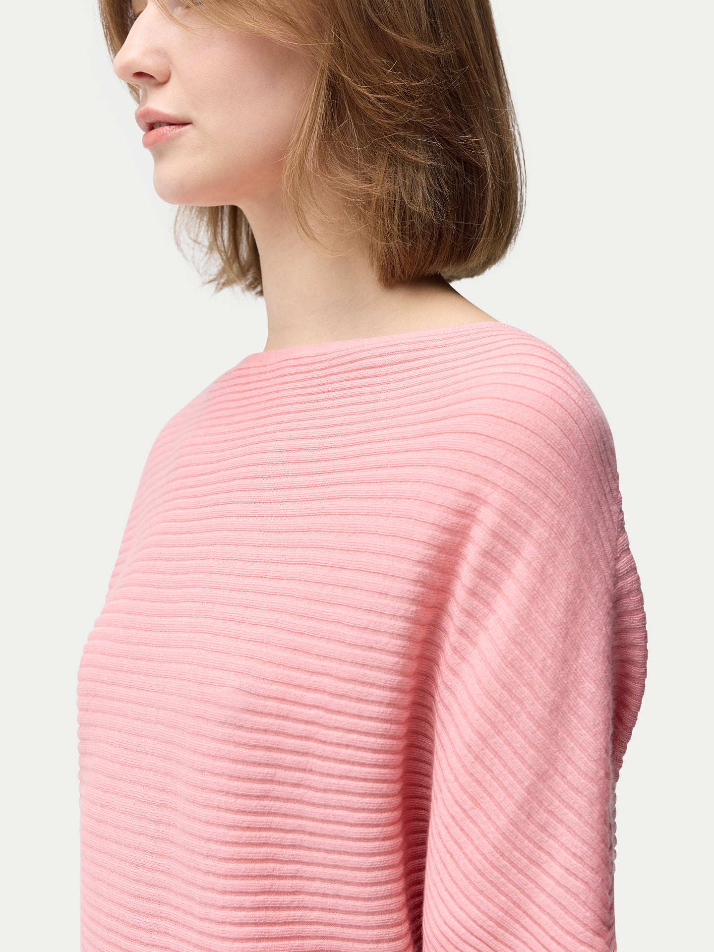 Pull en cachemire à manches courtes Dolman