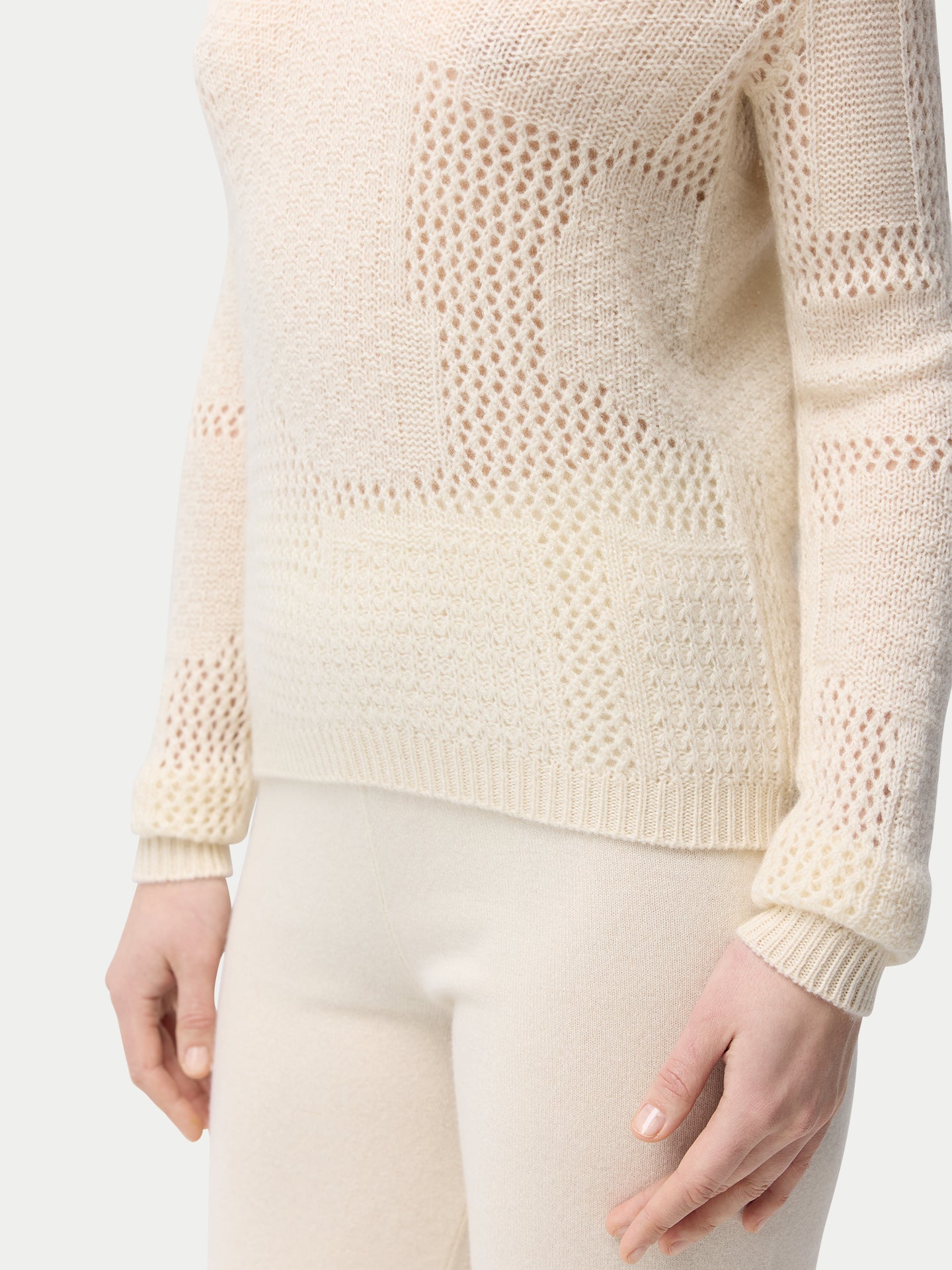 Organic Cashmere Buttonless Polo Sweater