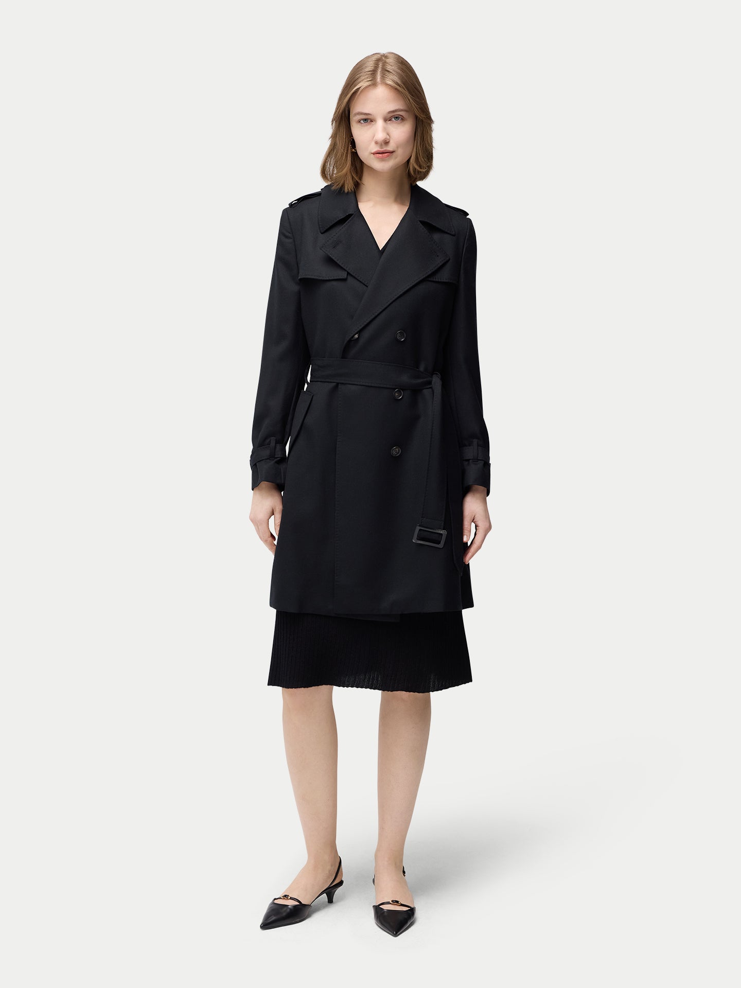 Trench en cachemire mi-long | GOBI Cashmere
