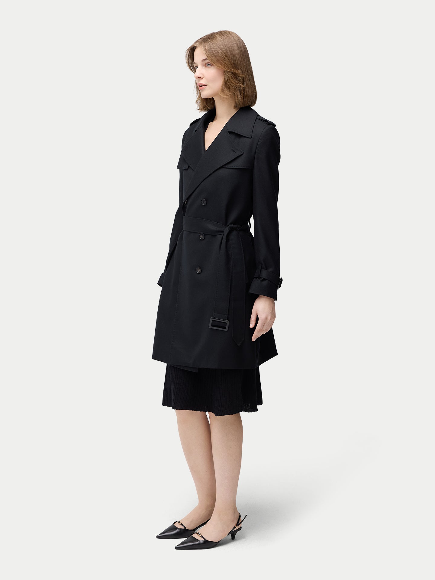 Trench en cachemire mi-long | GOBI Cashmere