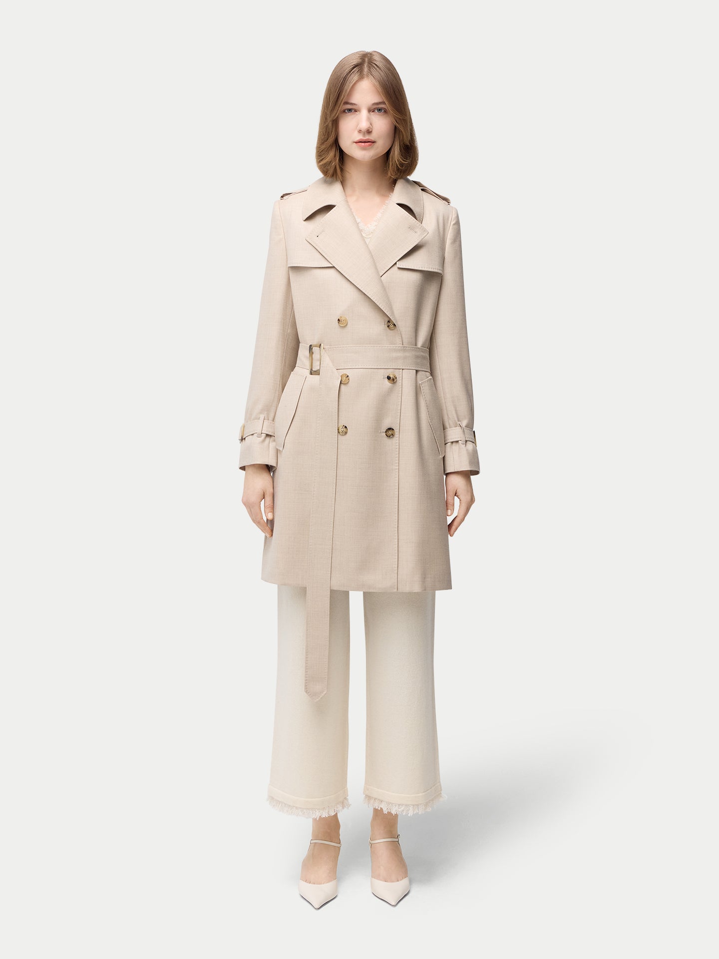 Trench en cachemire mi-long | GOBI Cashmere