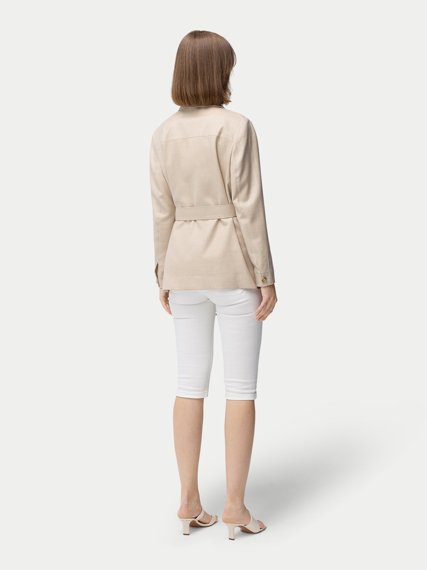 Veste Safari en cachemire avec ceinture
