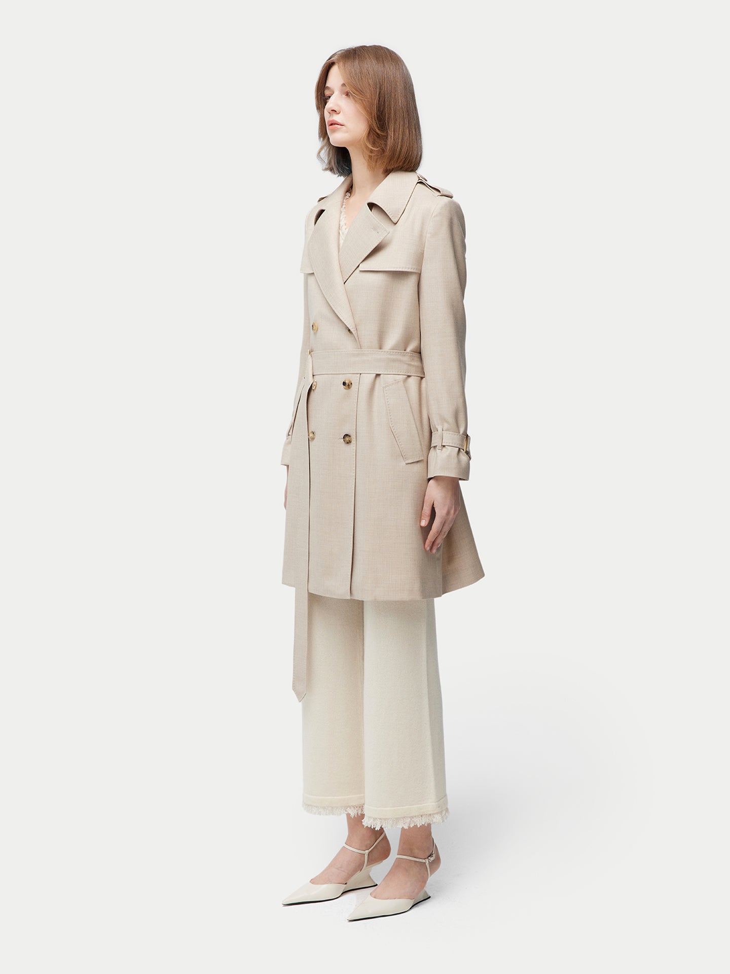 Trench en cachemire mi-long | GOBI Cashmere