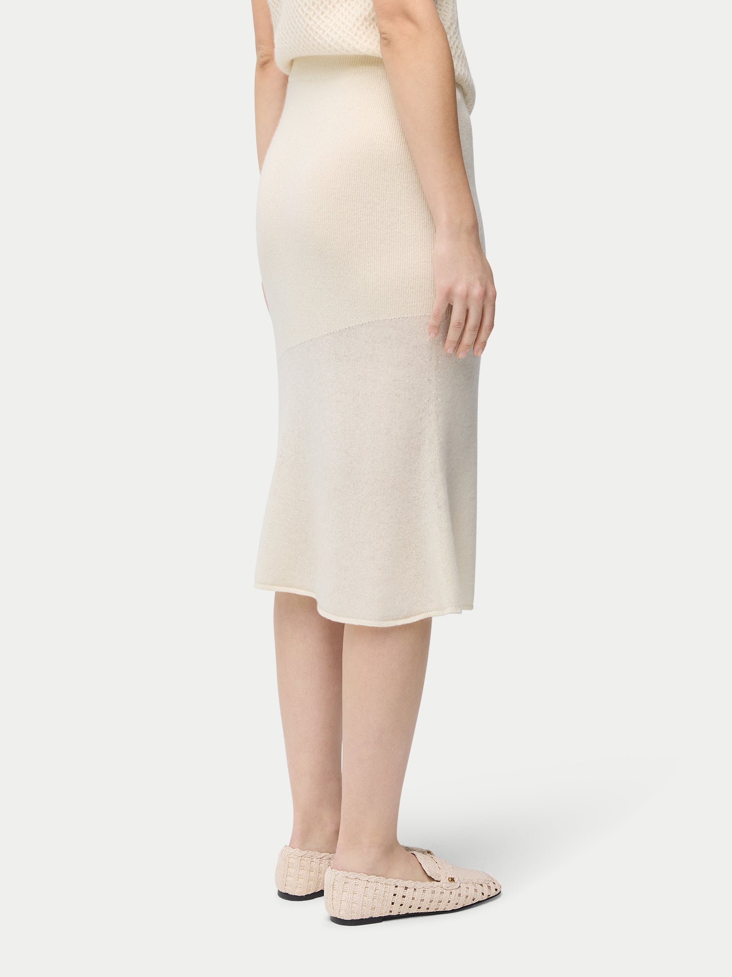Jupe en jersey de cachemire